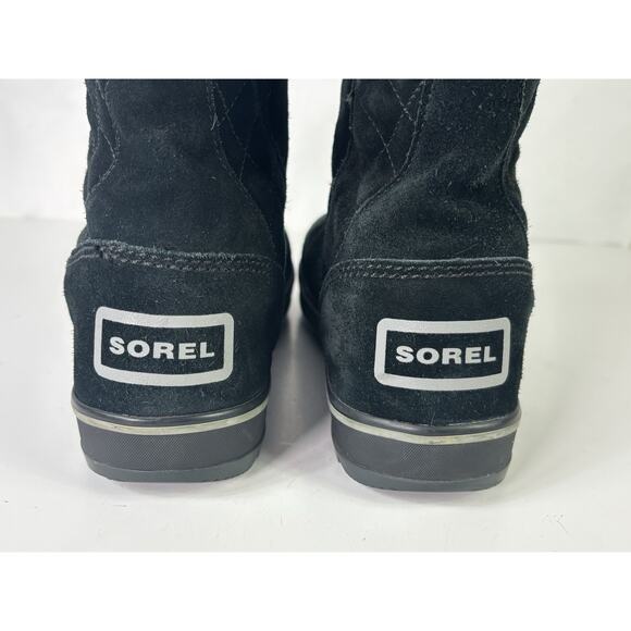 Sorel Womens Size 8.5 NL1975-011 Waterproof Sherpa Lined Winter Boot Black Suede - Picture 11 of 15